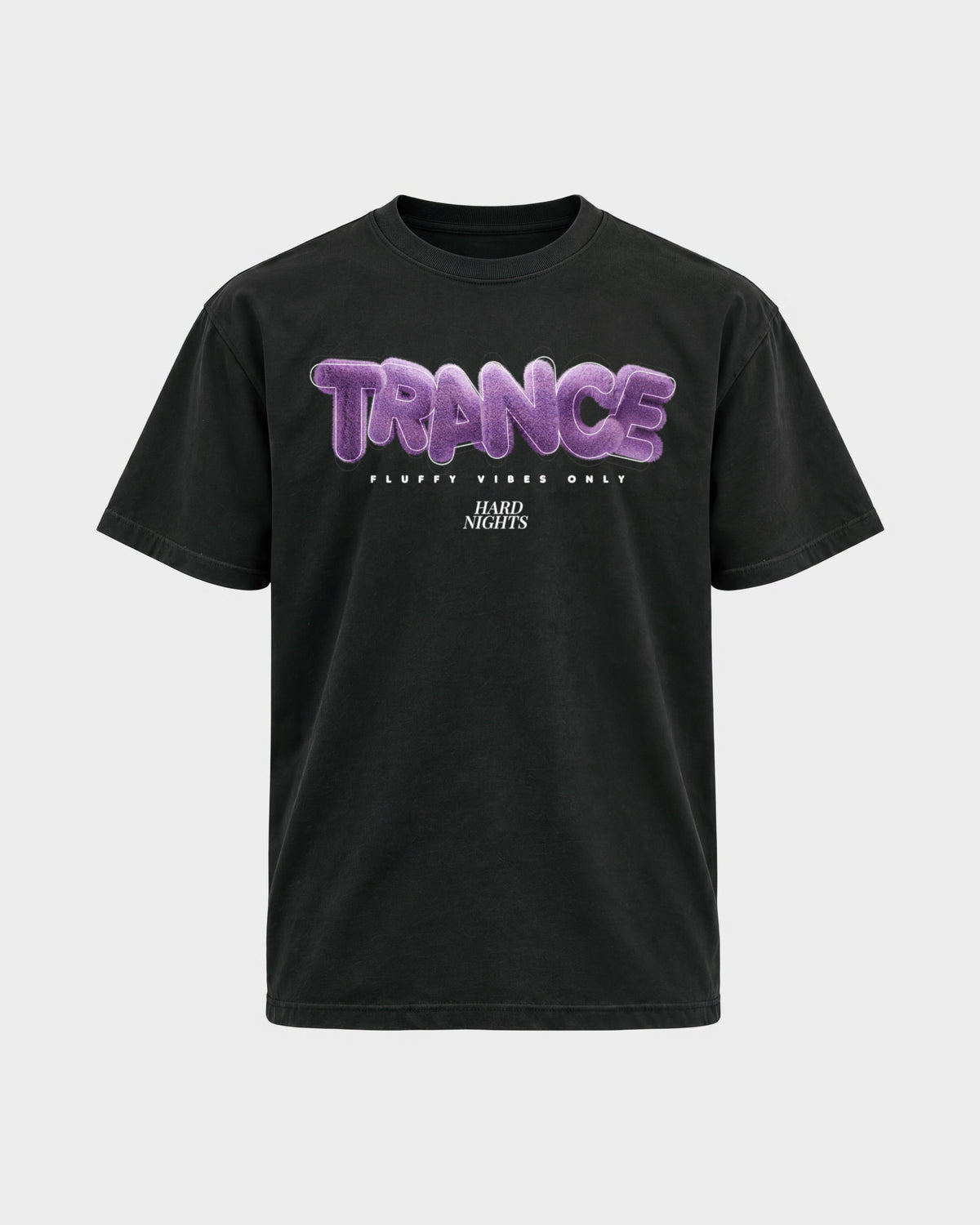 Trance – Basic Shirt in Schwarz, Frontprint – Hard Nights