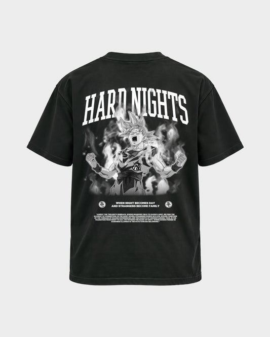 When night becomes day – Basic Shirt in Schwarz, Rückenprint – Hard Nights