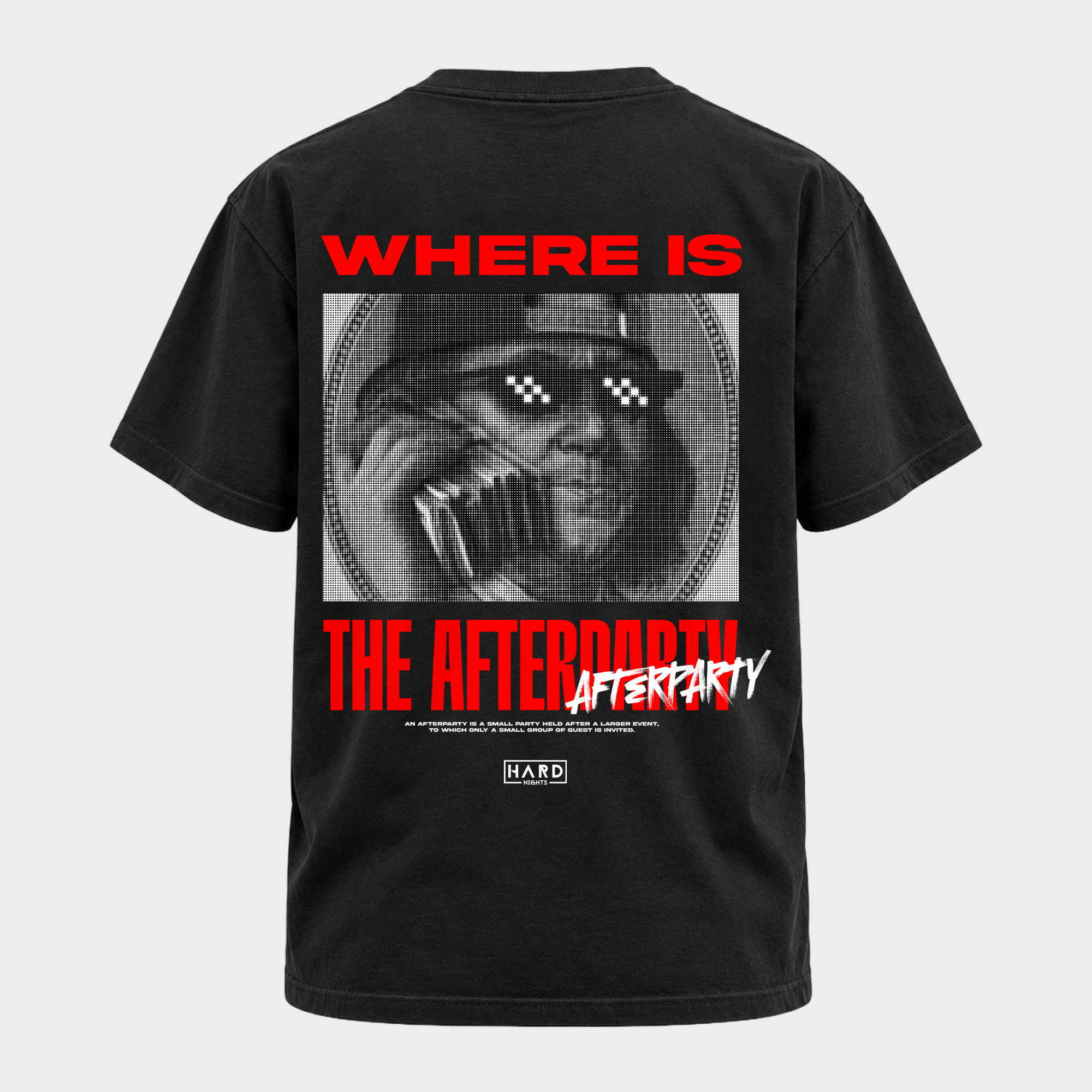 Where is the afterparty – Basic Shirt in Black – Rückansicht