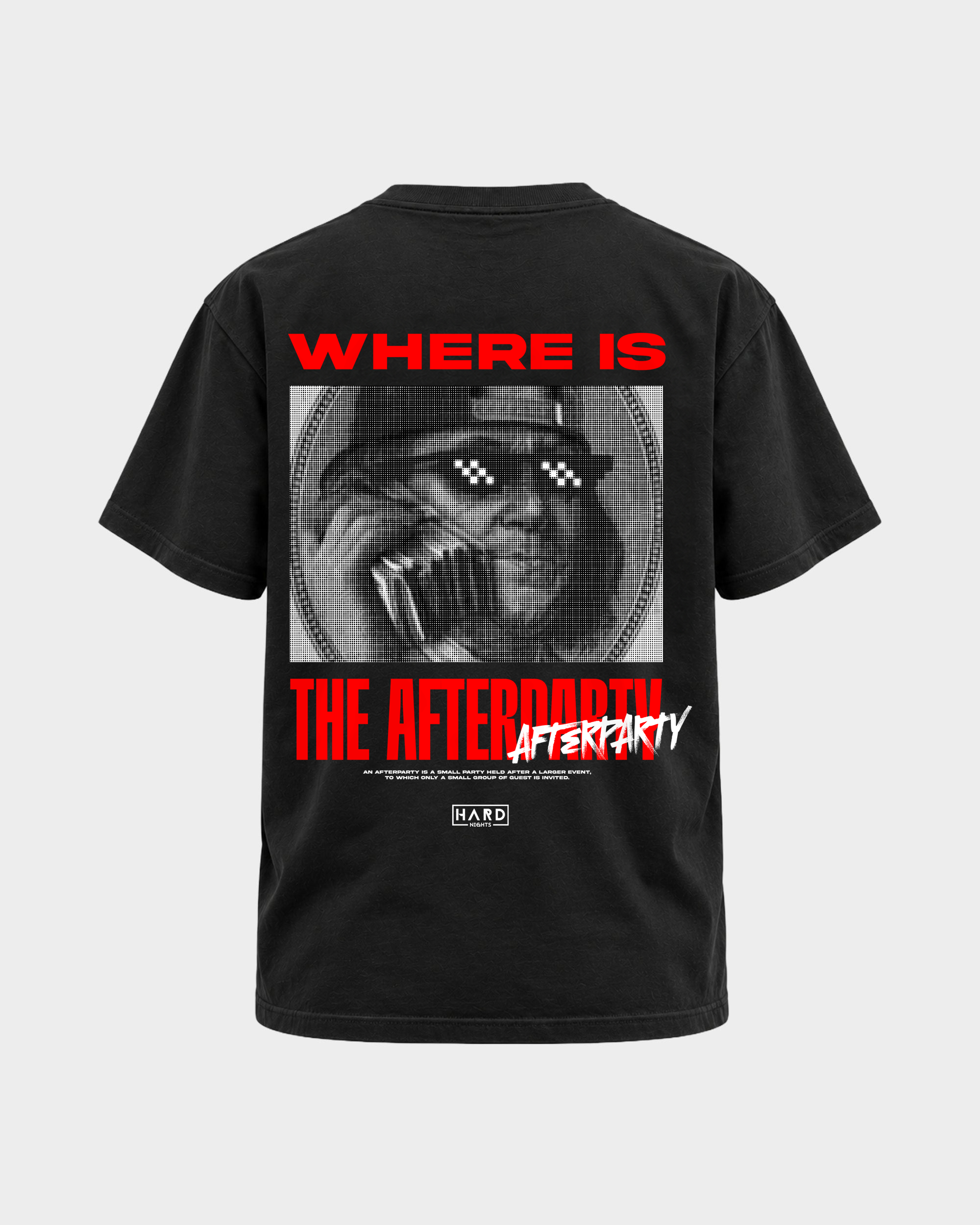 Where is the afterparty – Basic Shirt in Black – Rückansicht