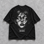 Oversized-T-skjorte i bomull for techno, rave og streetwear