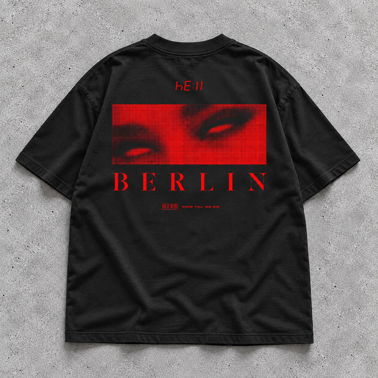T-shirt oversize, pour les événements techno et rave