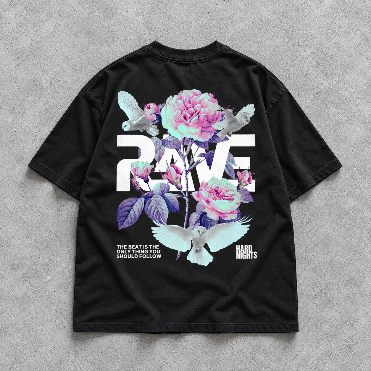 Rave Flowers (Oversized T-skjorte)