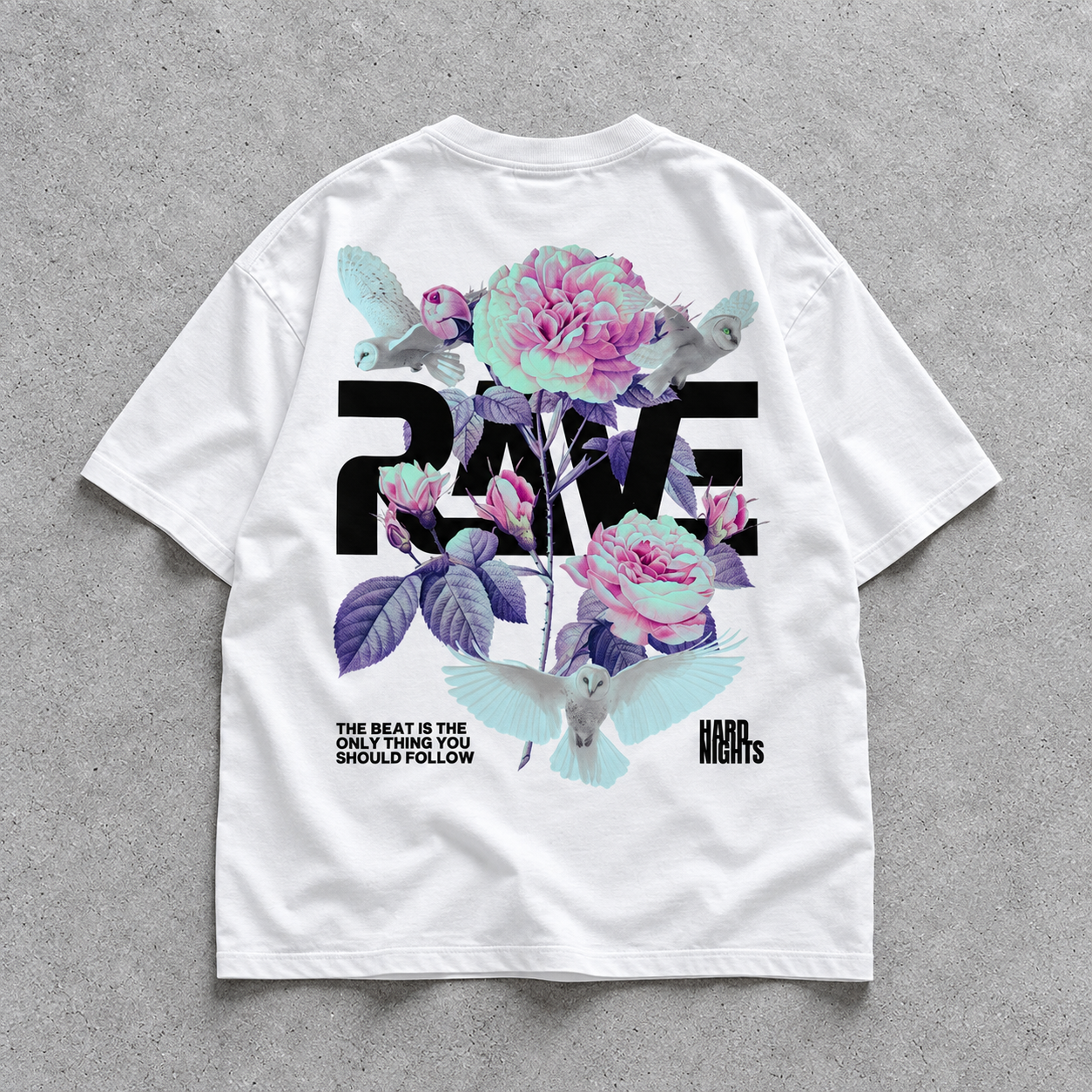 Rave Flowers (Oversized T-skjorte)