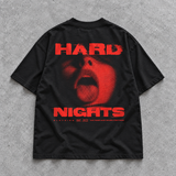Red Face oversized T-shirt voor rave-outfits