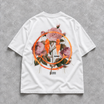 Smiley Oversized-T-skjorte for techno og rave | Hvit