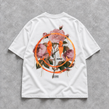 Smiley Oversized-T-skjorte for techno og rave | Hvit