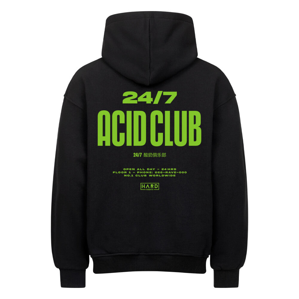 24/7 ACID Club Oversized Hoodie (Backprint)