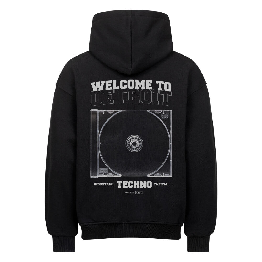 Welcome To Detroit Oversized Hoodie (Backprint) - Hard Nights